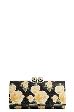 Εικόνα της 284942-BLACK TED BAKER ALBAZ Printed Floral Large Leather Bobble Purse
