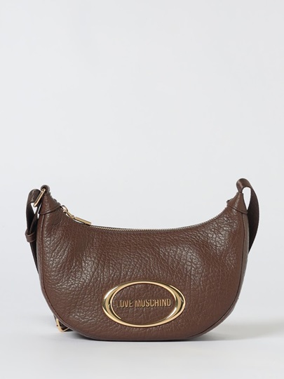 Εικόνα της JC4340PP0NK14-31A LOVE MOSCHINO LEATHER BAG ΚΑΦΕ