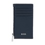 Εικόνα της HUGO BOSS Θήκη καρτών με φερμουάρ Classic Grained Navy