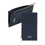 Εικόνα της HUGO BOSS Θήκη καρτών με φερμουάρ Classic Grained Navy