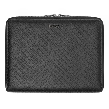 Εικόνα της HUGO BOSS Φάκελος A5 με φερμουάρ Monogram Μαύρος