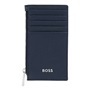 Εικόνα της HUGO BOSS Θήκη καρτών με φερμουάρ Classic Grained Navy – Εταιρικό δώρο