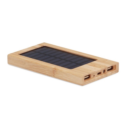 Εικόνα της Power bank 4.000 mAh Arena από bamboo με ηλιακό πάνελ – Εταιρικό δώρο