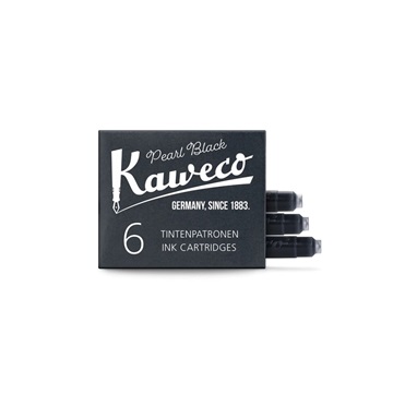 Εικόνα της Kaweco Αμπούλες Μελάνης Pearl Black – Συσκευασία 6 τεμ.