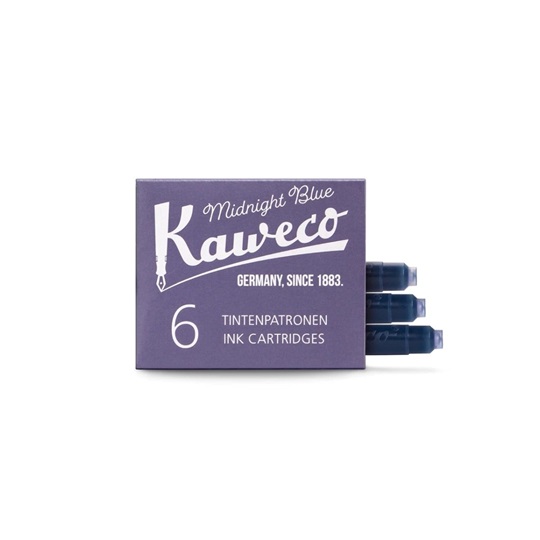 Εικόνα της Kaweco Αμπούλες Μελάνης Midnight Blue – Συσκευασία 6 τεμ.
