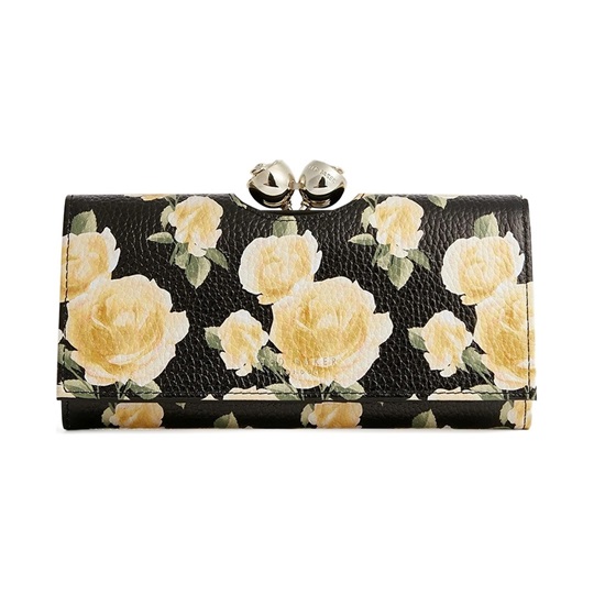 Εικόνα της TED BAKER ALBAZ Printed Floral Large Leather Bobble Purse