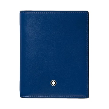 Εικόνα της MONT BLANC COMPACT WALLET 6 MEISTERSTÜCK BLACK / BLUE COMPARTMENTS