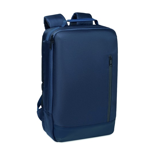 Εικόνα της Σακίδιο laptop 15" jacquard με λεπτομέρειες PU, 15L – Μπλε – Εταιρικό δώρο