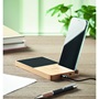 Εικόνα της Ασύρματος φορτιστής 15W από bamboo με θερμαντήρα κούπας & βάση κινητού – Φυσικό ξύλο