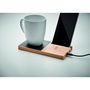 Εικόνα της Ασύρματος φορτιστής 15W από bamboo με θερμαντήρα κούπας & βάση κινητού – Φυσικό ξύλο