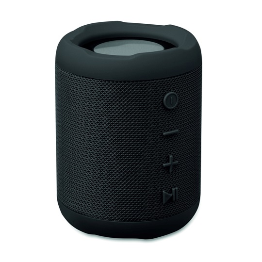 Εικόνα της Ασύρματο ηχείο Bluetooth 5.0 5W με ύφασμα RPET – Μαύρο – Εταιρικό δώρο