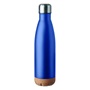 Εικόνα της Θερμός μπουκάλι 500ml ανοξείδωτο με βάση φελλού – Μπλε – Εταιρικό δώρο
