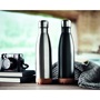 Εικόνα της Θερμός μπουκάλι 500ml ανοξείδωτο με βάση φελλού – Ματ ασημί – Εταιρικό δώρο