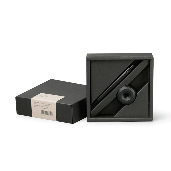 Εικόνα της HMM Gift Pack Metal Writing Set – Σετ στυλό & πρες-παπιέ αλουμινίου, μαύρο
