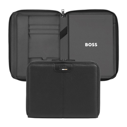Εικόνα της Hugo Boss Φάκελος A5 με φερμουάρ Emblematic Μαύρος